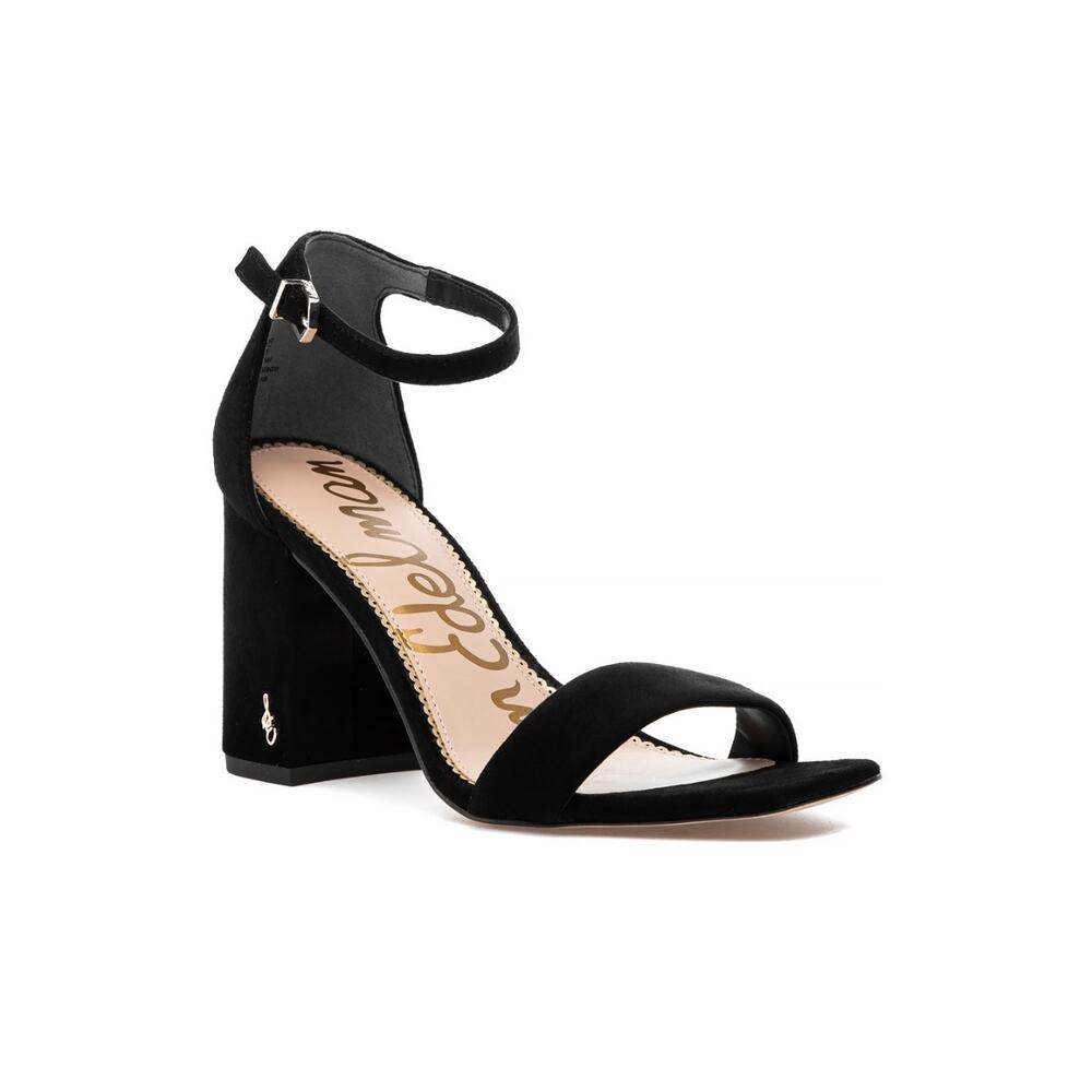 SAM EDELMAN DANIELLA SANDAL BLACK SUEDE Sandals Black Size 7.5 $130